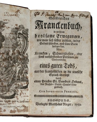 Item #16523 Geistreiches Franckenbuch, in welchem benisame Erwegungen, wieman sich selber...