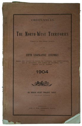 Item #25764 Ordinances of The North-West Territories, passed in the third session of the Fifth...