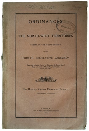 Item #25765 Ordinances of The North-West Territories, passed in the third session of the Fourth...