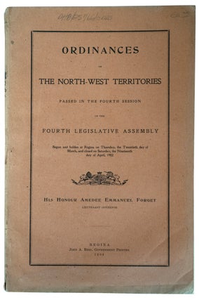 Item #25766 Ordinances of The North-West Territories, passed in the Fourth Session of the Fourth...