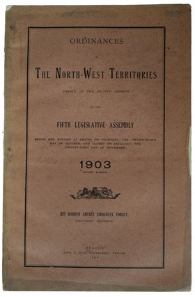 Item #25767 Ordinances of The North-West Territories, passed in the Second Session of the Fifth...