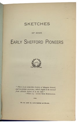 Item #31196 Sketches of Some Early Shefford Pioneers. John P. NOYES