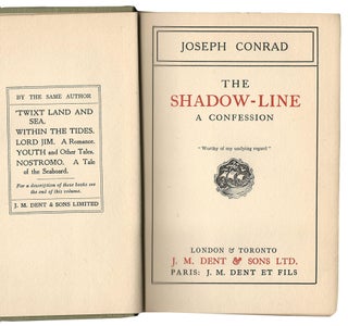 The Shadow-Line. A Confession.