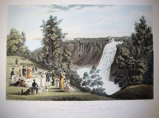 Item #36904 The Falls of Montmorency. [Quebec in the Distance]. Hand-coloured aquatint, Lt-Col....