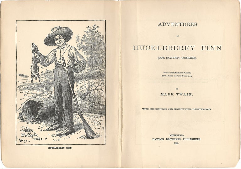 Item #36934 Adventures of Huckleberry Finn. (Tom Sawyer's Comrade). With One Hundred and Seventy-Four Illustrations. Mark TWAIN, S. Clemens.