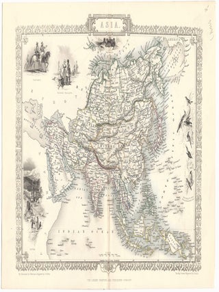 Asia. The Illustrations by J. Marchant & Engraved by J.B. Allen. MAP. - TALLIS.