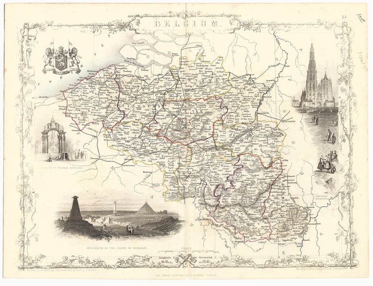 Item #37326 Belgium. The Illustrations by J. Marchant & Engraved by J.B. Allen. MAP. - TALLIS.