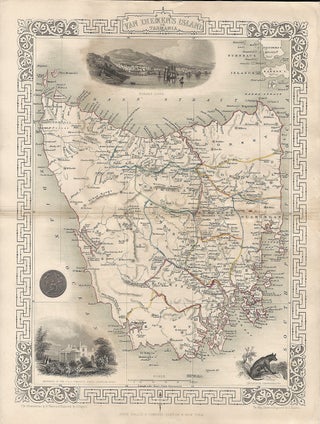 Item #37352 Van Diemen's Island or Tasmania. The Illustrations by H. Warren & Engraved by J....