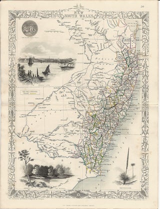 Item #37360 New South Wales. The Illustrations by H. Warren & Engraved by J. Rogers. The Map...
