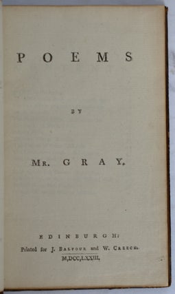 Item #37942 Poems. The British Poets. Vol.XLII. GRAY, THOMAS