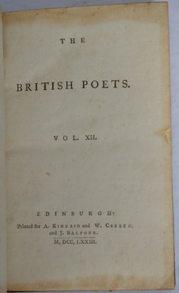 Item #37944 The Works of Virgil. Vol.V. The British Poets. Vol.XIII. John DRYDEN