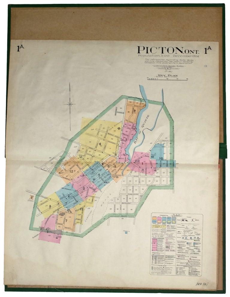 Item #37960 Insurance Plan of the Town of] Picton, Ont. Population 3,100. December 1924. Ontario GOAD ATLAS. Picton, Charles E.