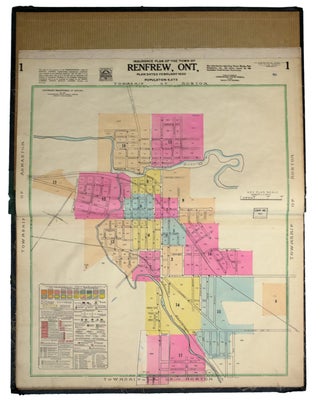 Item #37963 Insurance Plan of the Town of Renfrew, Ont. Plan Dated February 1950. Population...
