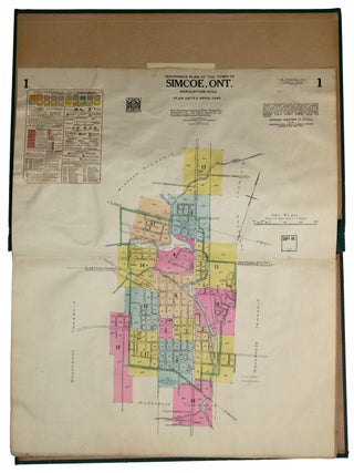 Item #37964 Insurance Plan of the Town of Simcoe, Ont. Population 6908, Plan Dated April 1949....