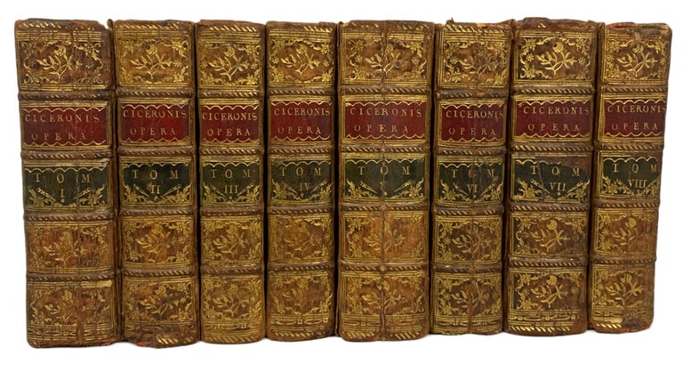 Item #38346 M. Tullii Cicerones Opera. Cum optimis exemplaribus accurate collata. [10 vols. in 8]. Marcus Tullius CICERO.