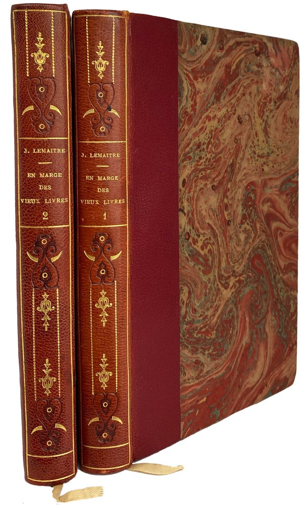 Item #38713 En Marge des Vieux Livres. [In Two Volumes]. Nouvelle Biblioteque Litteraire. Jules LEMAITRE.