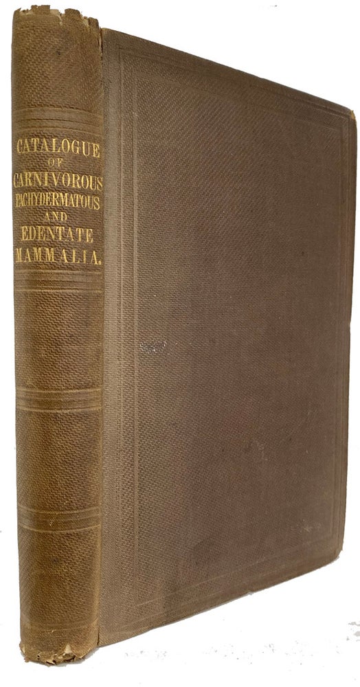 Item #38803 Catalogue of Carnivorous, Pachydermatous and Edentate Mammalia in the British Museum. John Edward GRAY.