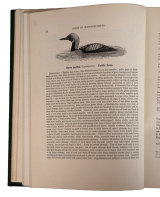 Birds of Massachusetts and other New England States. Part I. Water Birds, Marsh Birds and Shore Birds. Part II. Land Birds from Bob-Whites to Grackles. Part III. Land Birds from Sparrows to Thrushes. Illustrated with Colour Plates from Drawings by Louis Agassiz Fuertes and Figures and Cuts from Drawings and Photographs. In Three Volumes.