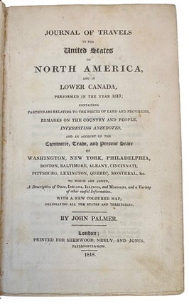 Item #40419 Journal of Travels in the United States of North America, and in Lower Canada,...