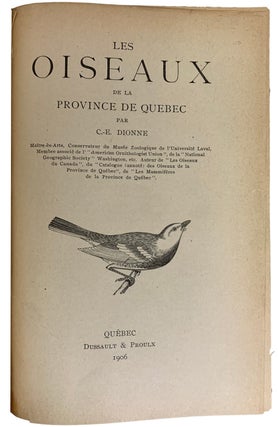 Les Oiseaux De La Province De Quebec.