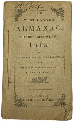 Item #40702 The Canadian Almanac, and Repository of Useful Knowledge, for the Year 1863, being...