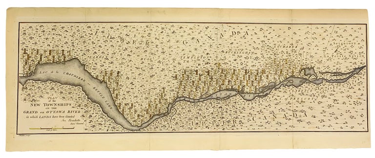 Item #40786 A Plan of the Grand of the New Townships on the Grand or Ottawa River. Joseph MAP BOUCHETTE.