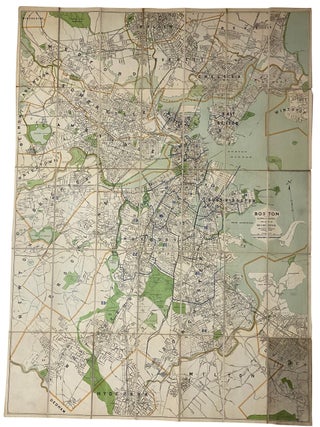 Item #40915 "Boston and Surroundings". Massachusetts MAP BOSTON
