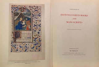 Item #41056 Distinguished Books and Manuscripts. Catalogue 85. H. P. ANTIQUARIAN Book Catalogue....