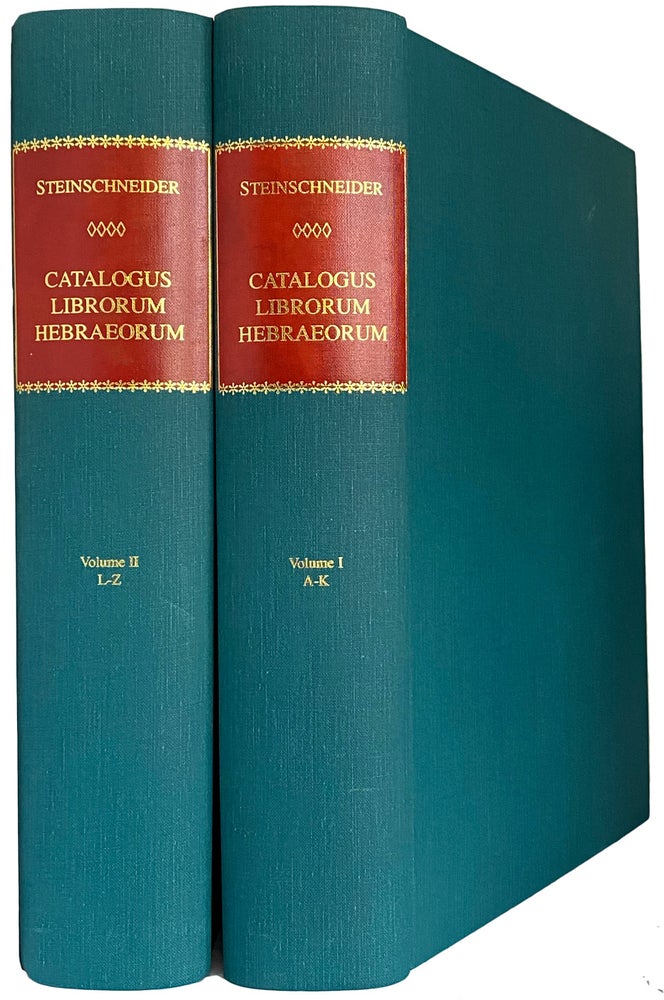 Item #41310 Catalogus Librorum Hebraeorum in Bibliotheca Bodleiana. In Two Volumes. STEINSCHNEIDER, oritz.