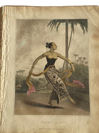 Item #41458 Nine aquatints colour costume plates from: (Raffles). The History of Java. 1817....