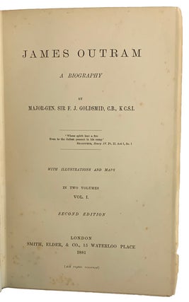 James Outram. A Biography. In Two Volumes.