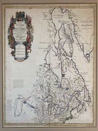 Carte du Canada au de la Nouvelle France et des Decouvertes qui y ont &eacute;t&eacute; faites Dress&eacute;es sur. Guillaum MAP De L&rsquo;ISLE, Buache.