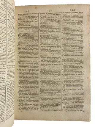 A Dictionary of the English Language in which The Words are deduced from their Originals, and Illustrated in their Different Significations by Examples from the best Writers. To which are prefixed, A History of the Language, and An English Grammar By Samuel Johnson. In Two Volumes.