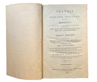 Item #43433 Travels in England, Scotland, and the Hebrides; undertaken for the purpose of...
