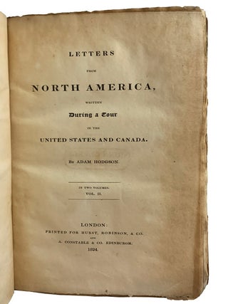 Letters from North America written During a Tour in the United States and Canada.