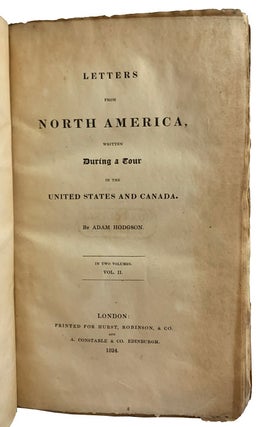 Letters from North America written During a Tour in the United States and Canada.
