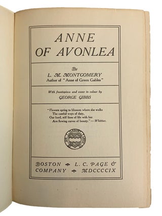 Anne Of Avonlea.