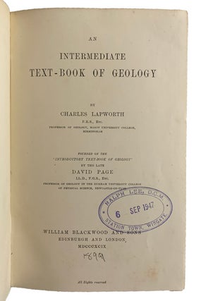 An Intermediate Text-Book of Geology.