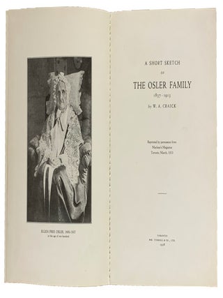 A Short Sketch of the Osler Family 1837-1913.