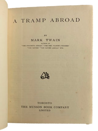 A Tramp Abroad.