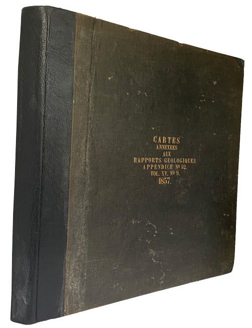 Item #44253 Plans des Differents Lacs et Rivieres entre Le Lac Huron et La Riviere Des Outaouais, pour accomp les Rapports Geologiques Du Canada pour les annees 1853-54-55-56. [Note the title and contents pages are in French, but the maps are in English, the same maps as those in the English edition printed in the same year]. W. E. LOGAN, A. MURRAY, - Geological Survey of Canada.