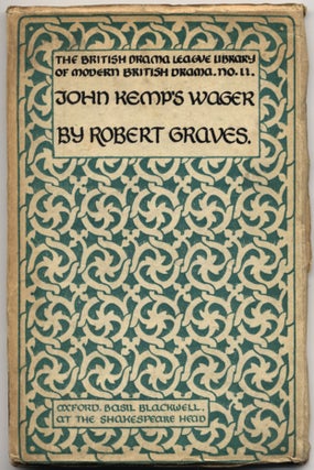 Item #8258 John Kemp's Wager. A Ballad Opera. The British Drama League Library of Modern British...